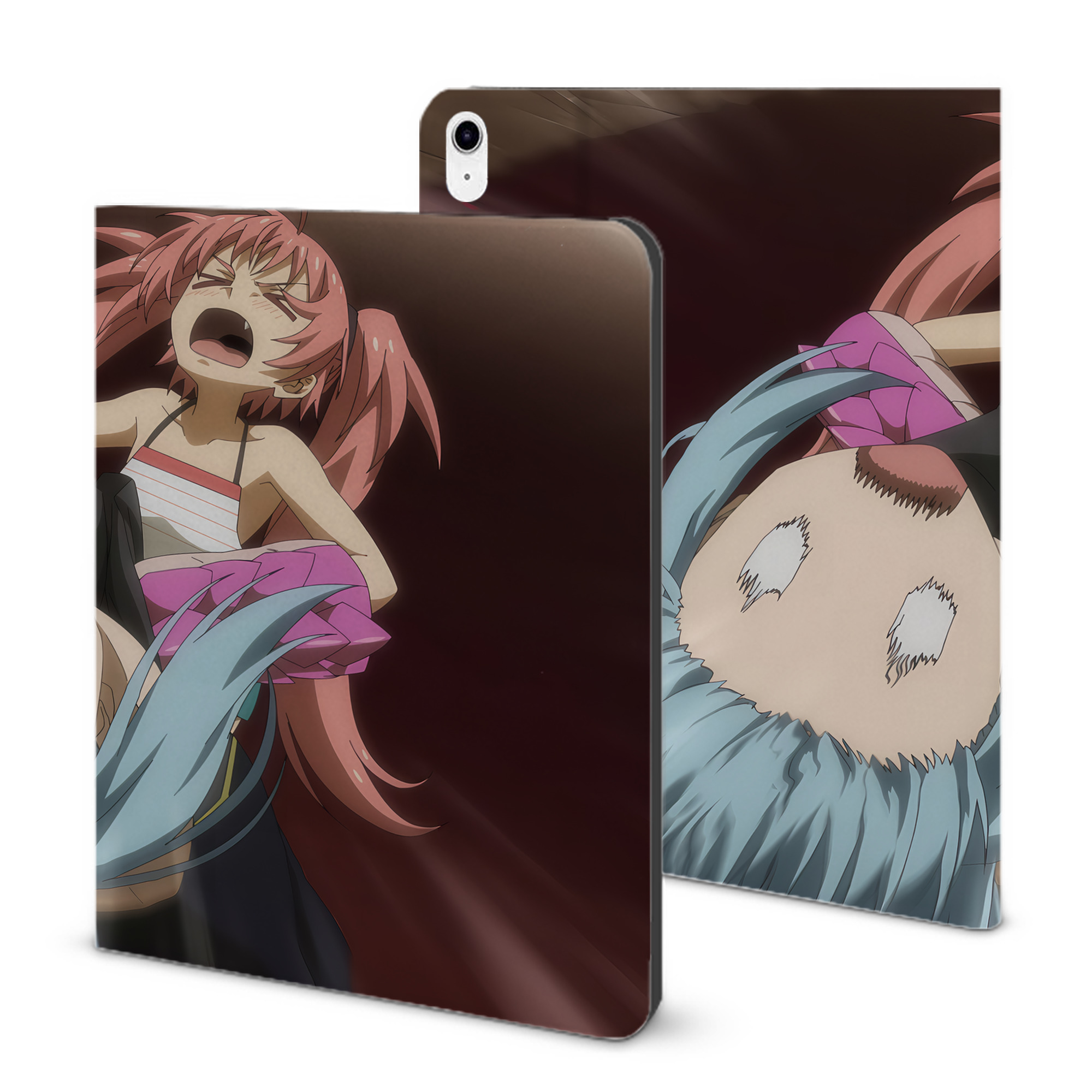（画像用） 転スラ Regarding Reincarnated to Slime IPad ケース ブック型 PUレザー TPU 耐衝撃 軽量 薄型 ペン収納なし 全面保護 IPad 各モデル対応